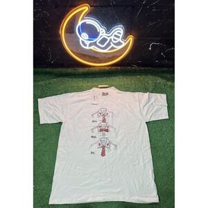 NWT Vintage 1990's Joe Boxer White Graphic Tee Kissing T-Shirt Adult One Size LG